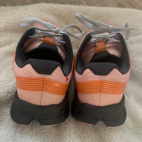 On Running Women's Athletic Shoes in Pink and Orange - Picture 5 of 8